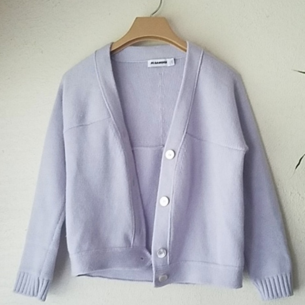 Pale/light blue grey 100% italian cashmere sweater